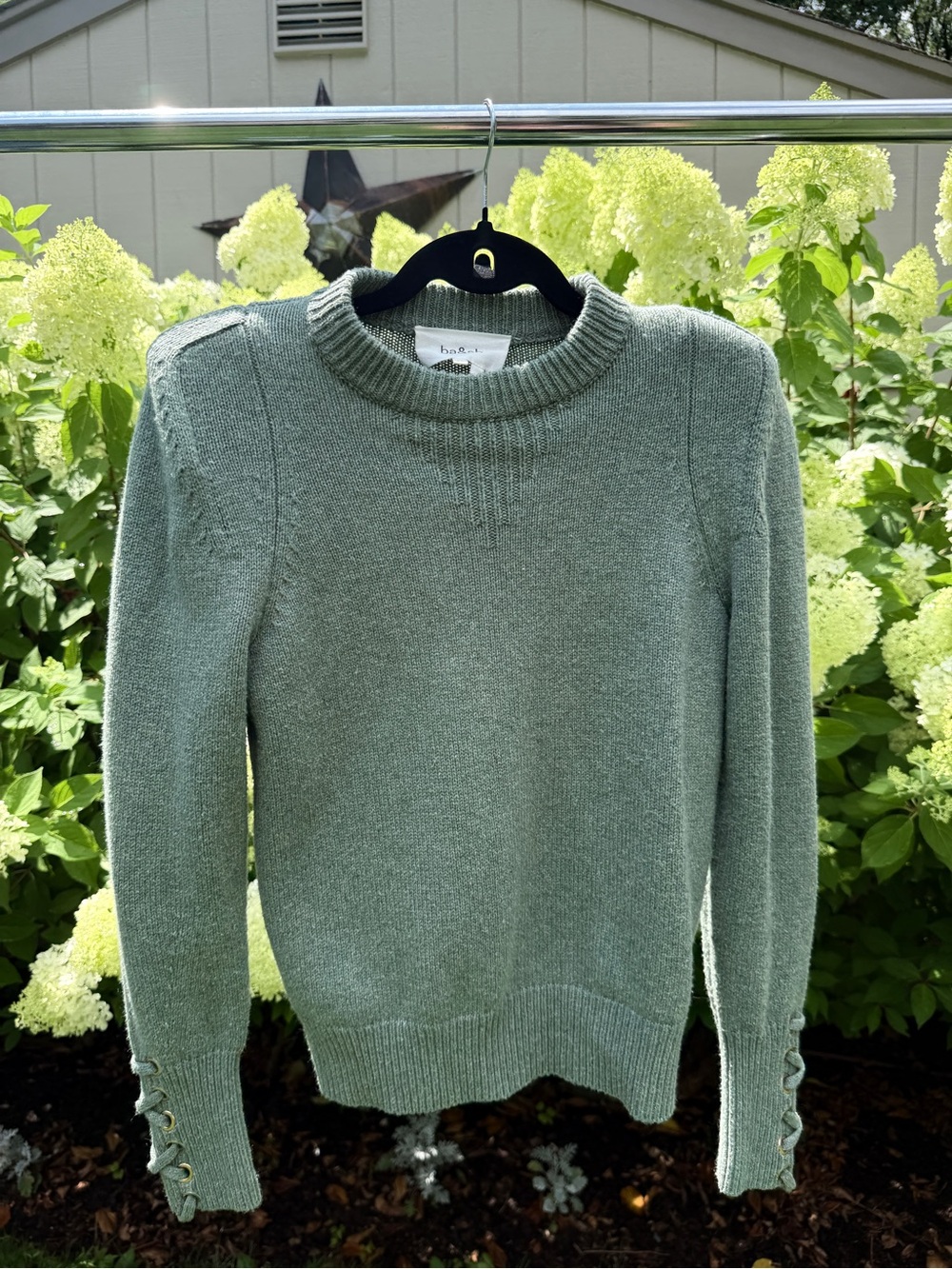 ba&sh Sage Green Crewneck Sweater